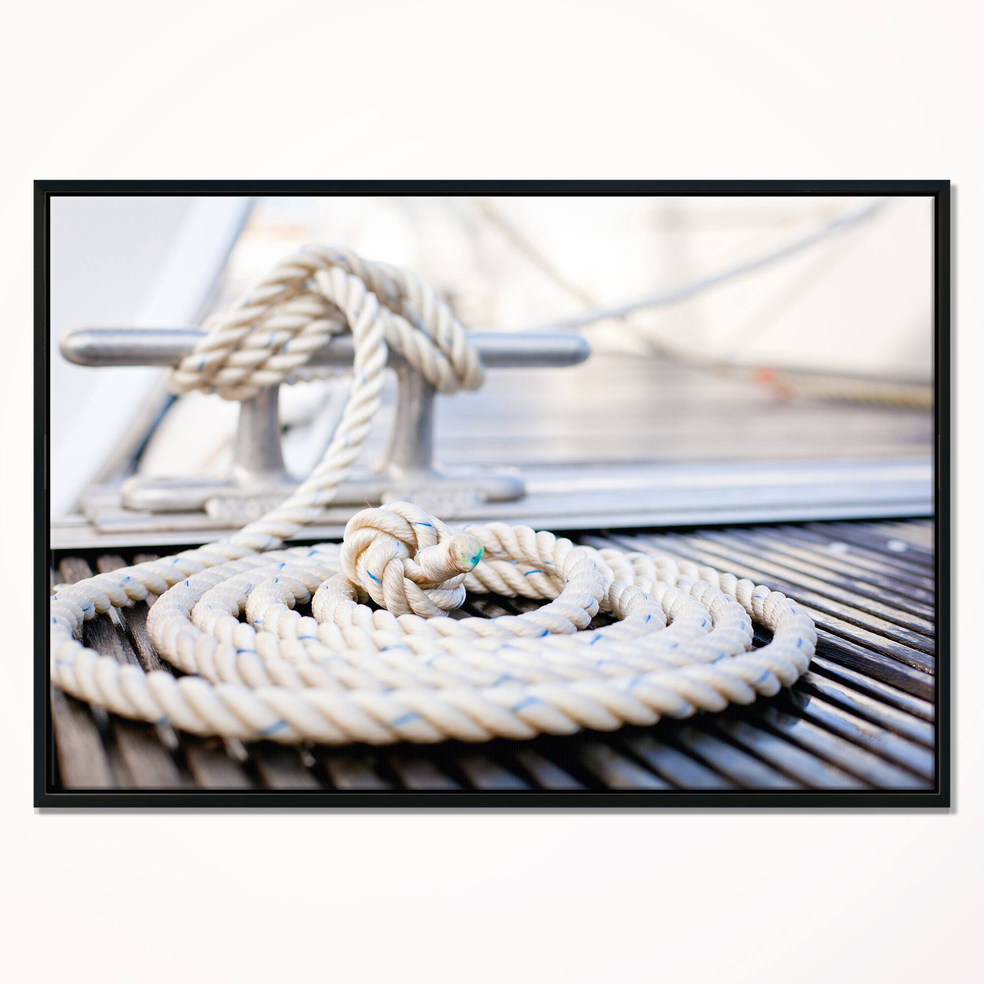 Designart - White Nautical Mooring Rope